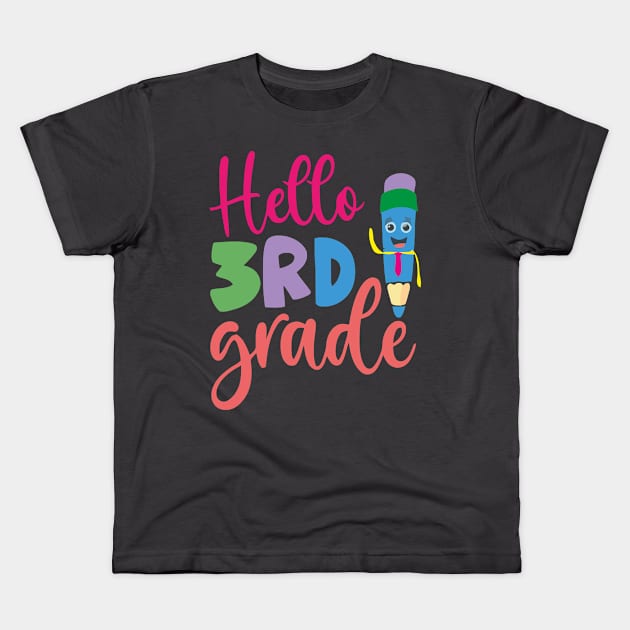 3nd Grade Second hello First Day of School Kids T-Shirt by rhazi mode plagget